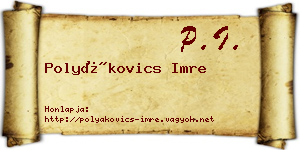Polyákovics Imre névjegykártya